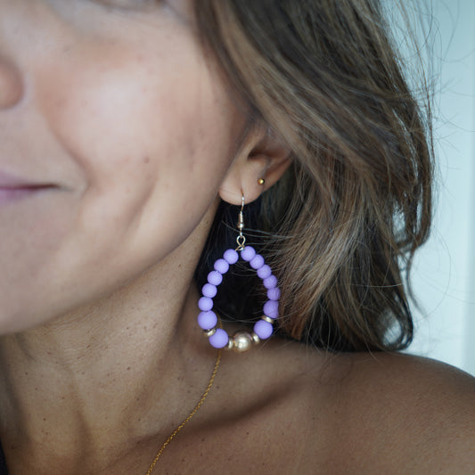 Lavender Statement Earrings