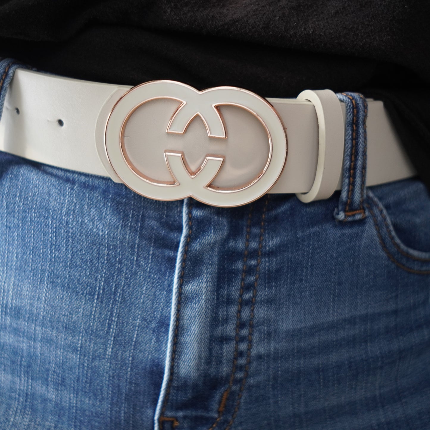 Cream Statement Belt