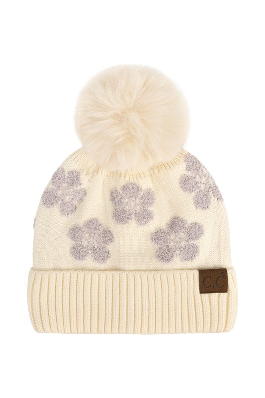 Daisy Lavender Beanie