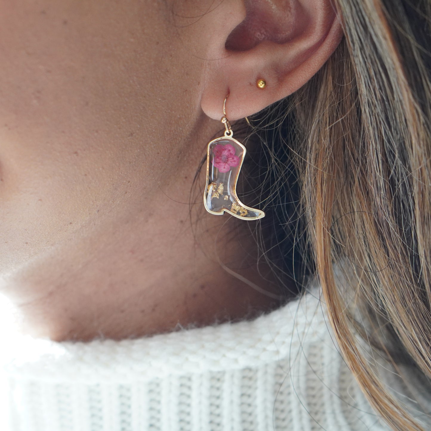 Dolly Pressed Flower Earrings