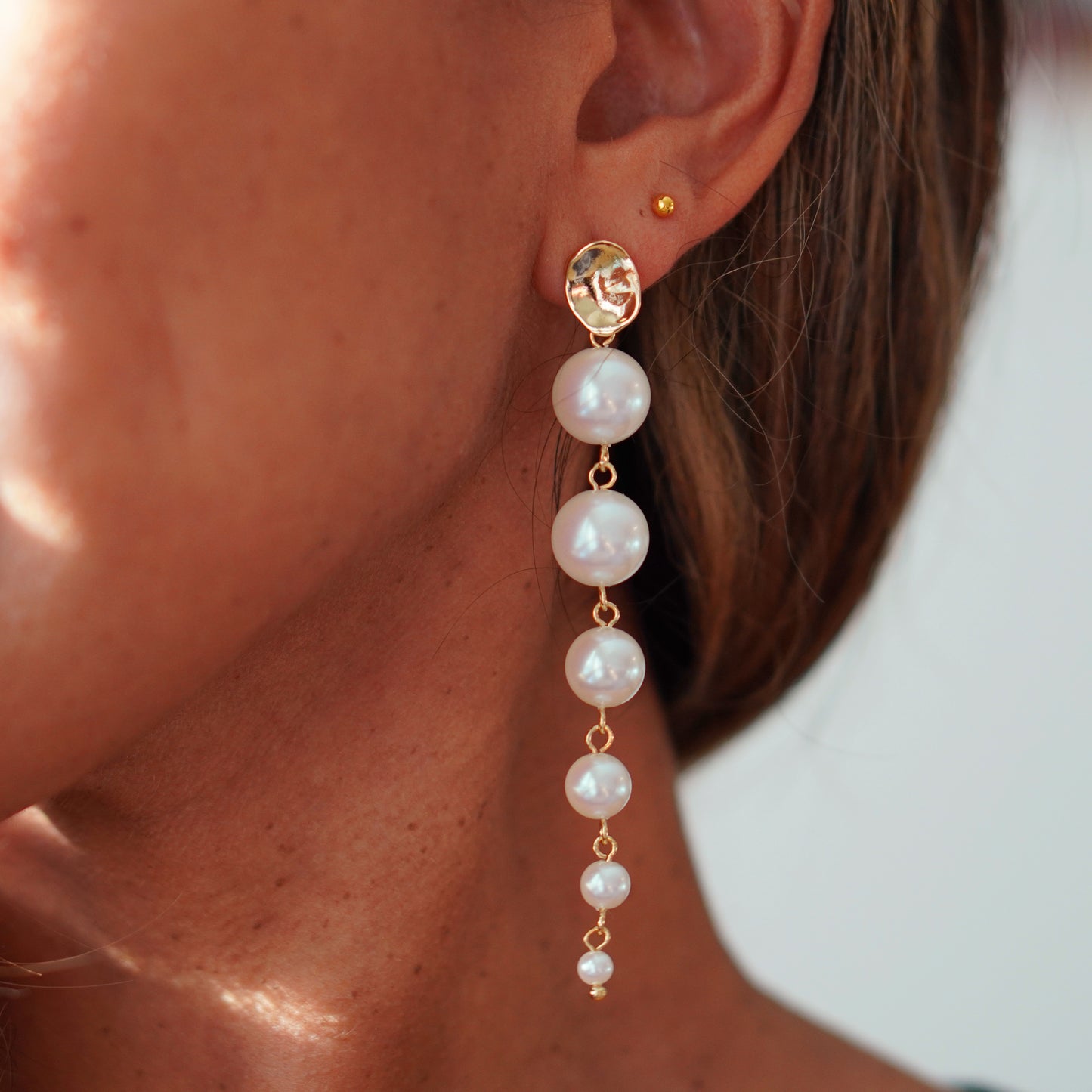 Faux Pearl Drop Earrings