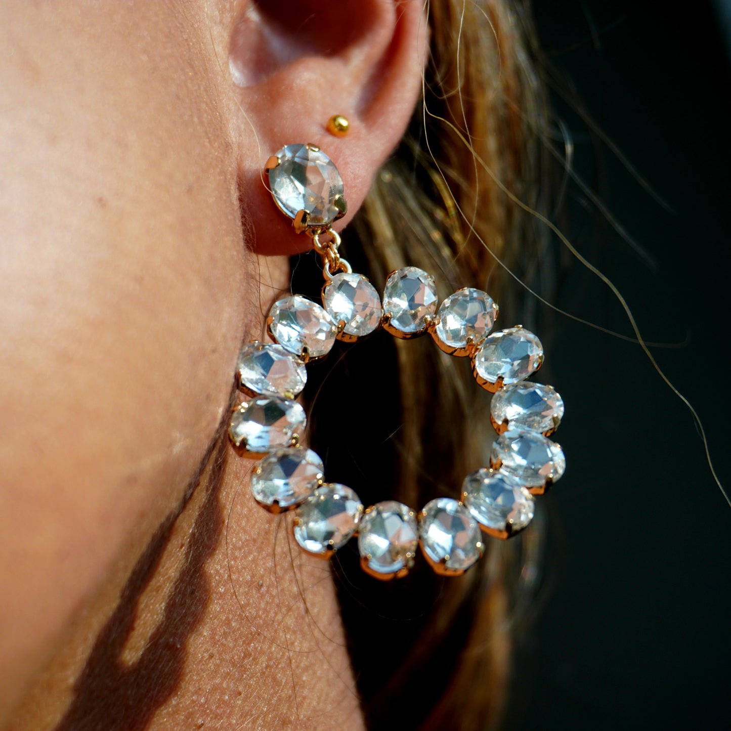 Clear Crystal Statement Earrings