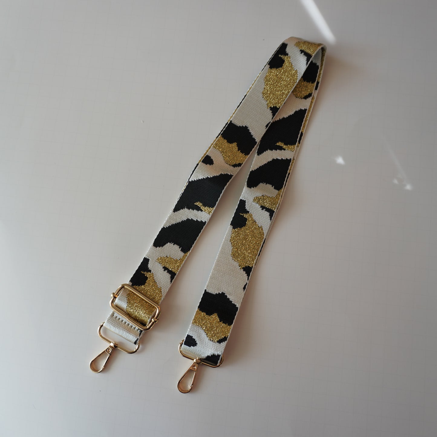 Gold Camo Guitar Purse Strap