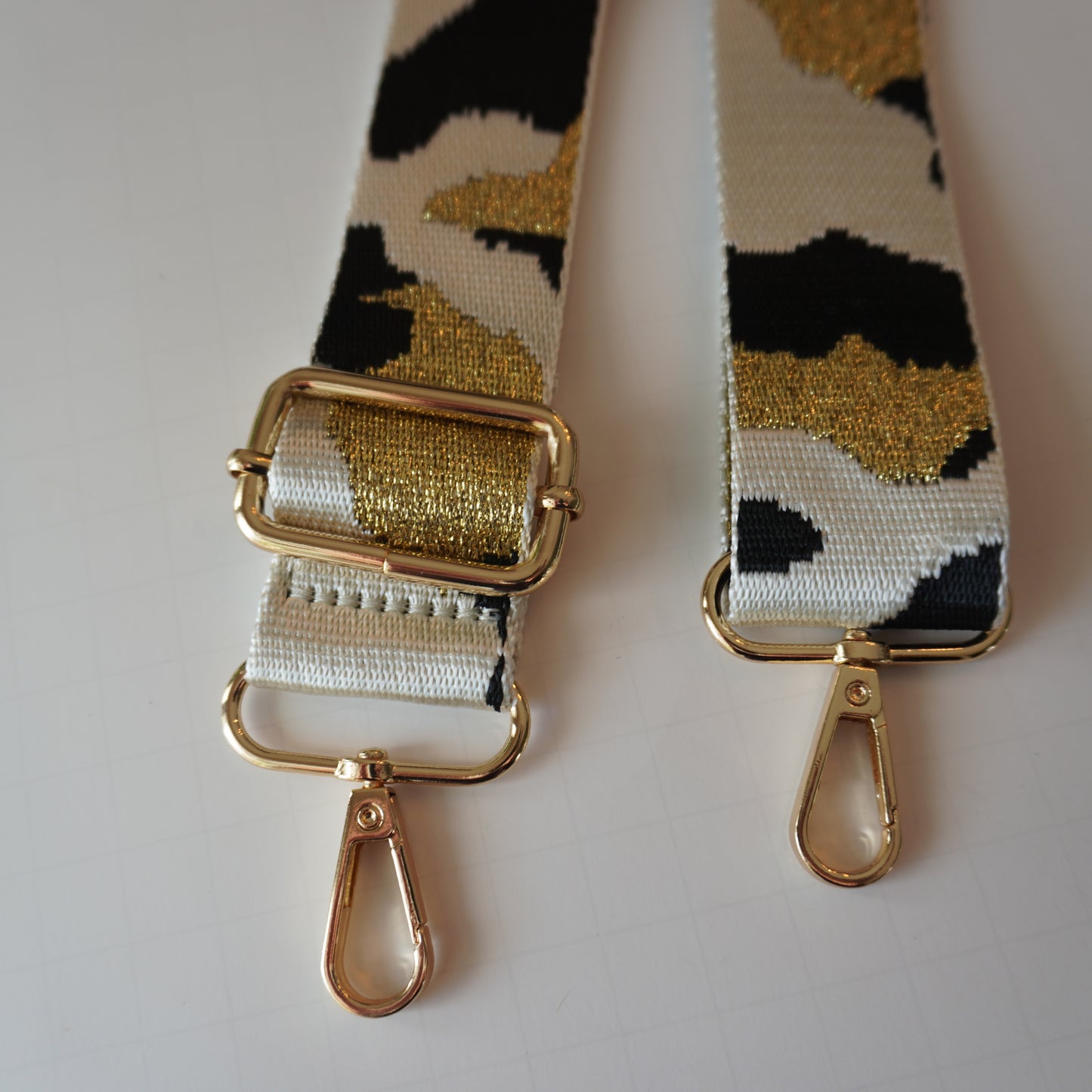 Gold Camo Guitar Purse Strap