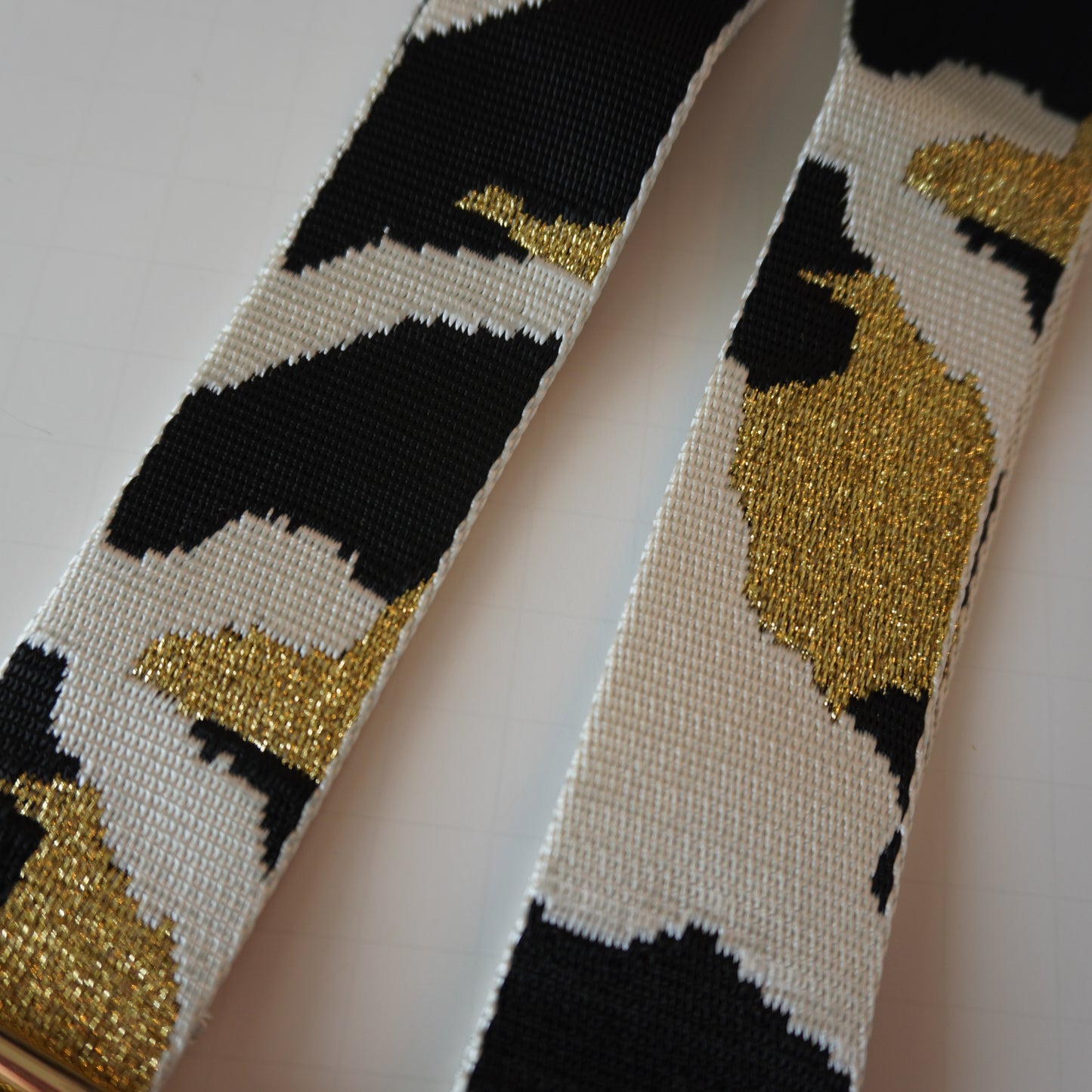 Gold Camo Guitar Purse Strap