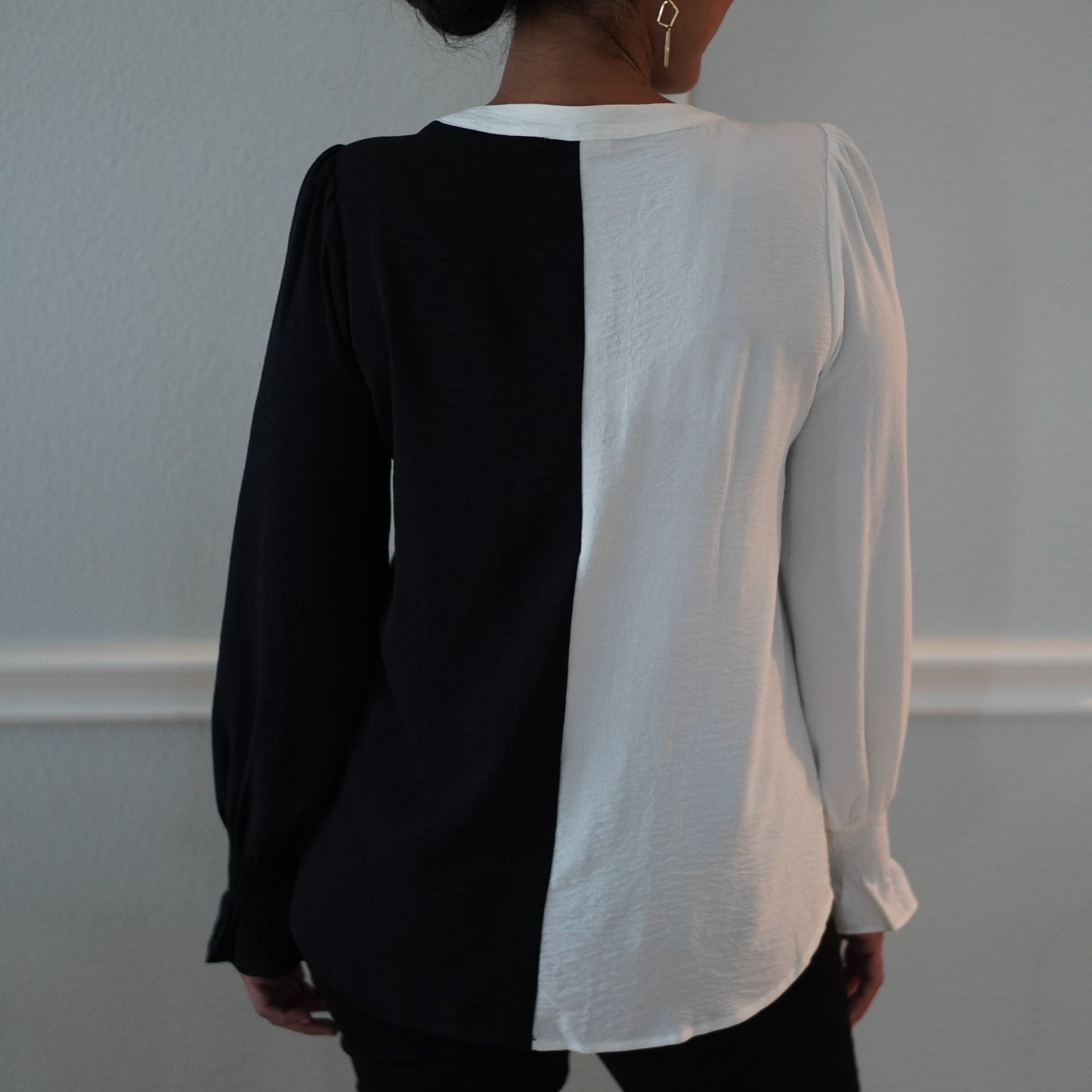 Tuxedo Long Sleeve Top