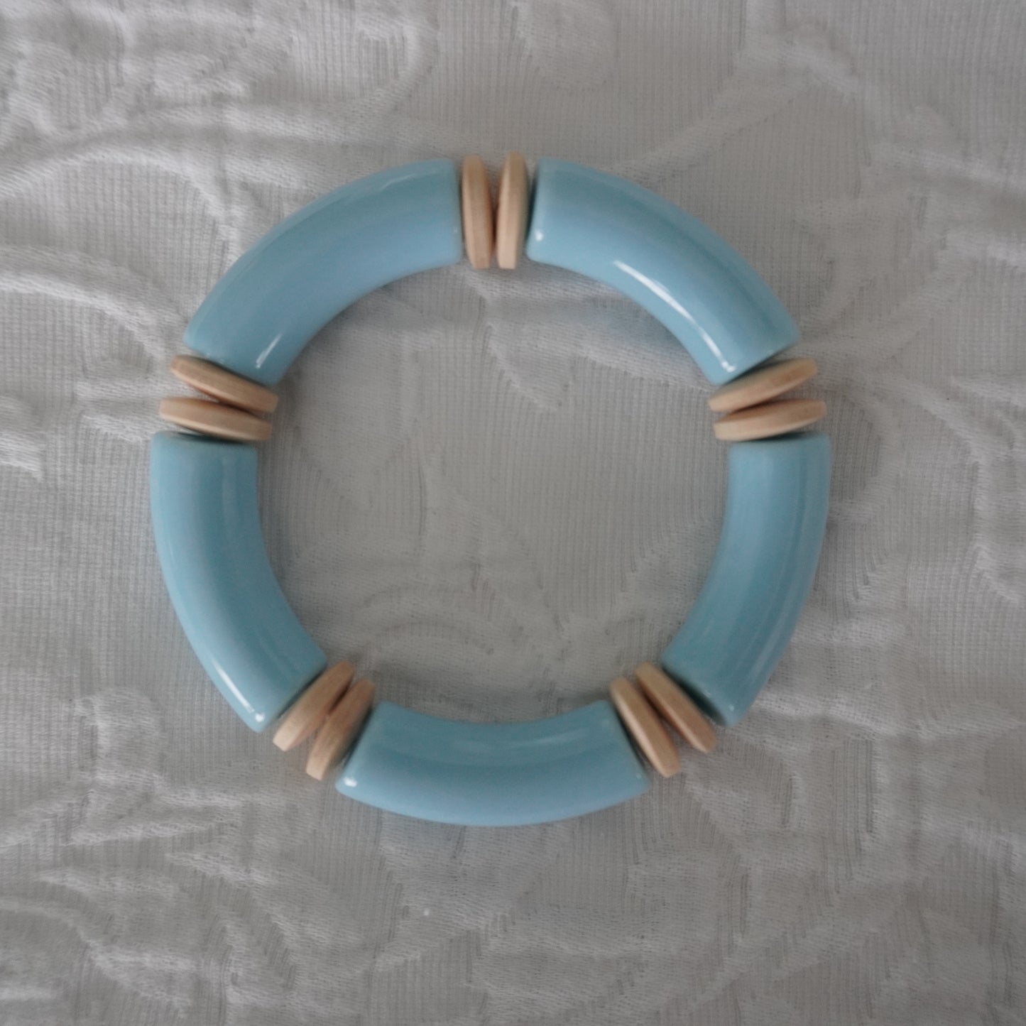 Baby Blue Acrylic Bamboo Bracelets