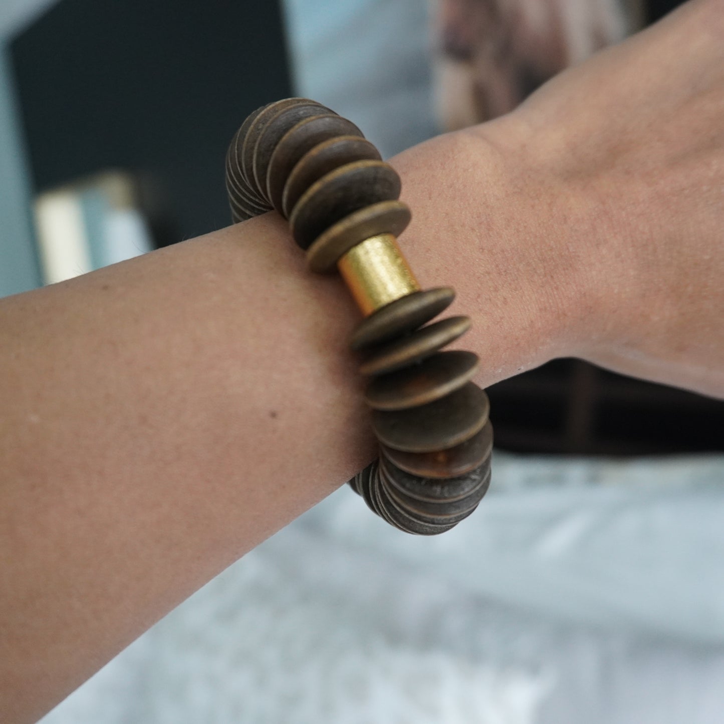 Brown Rustic Wood Bracelet